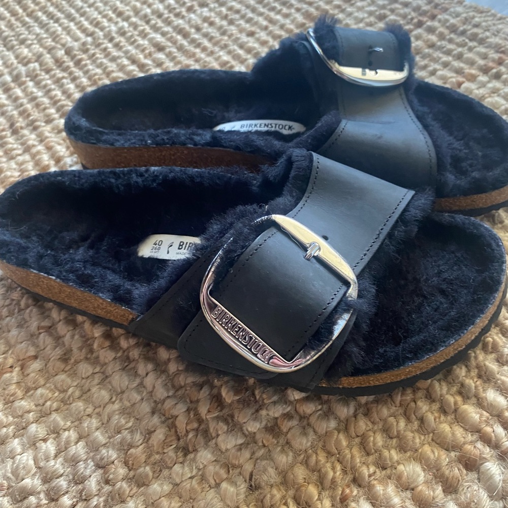 Birkenstock Madrid Big Buckle Shearling Size 40